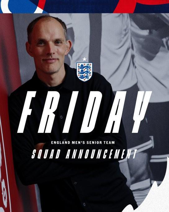 yl23455 永利-英格兰队官方：图赫尔将在本周五公布最新一期大名单